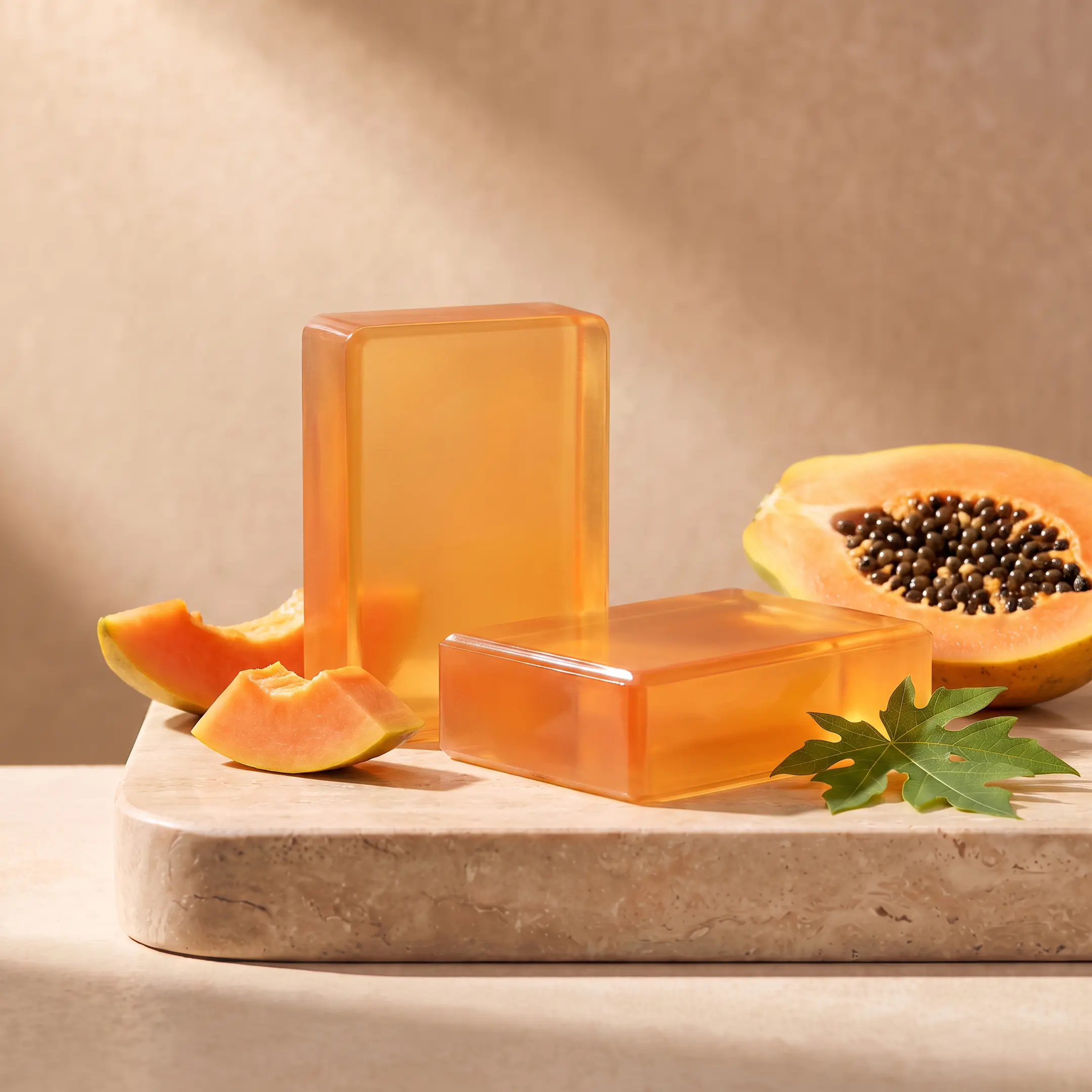 Papaya Transparent Soap Base — Soap Making